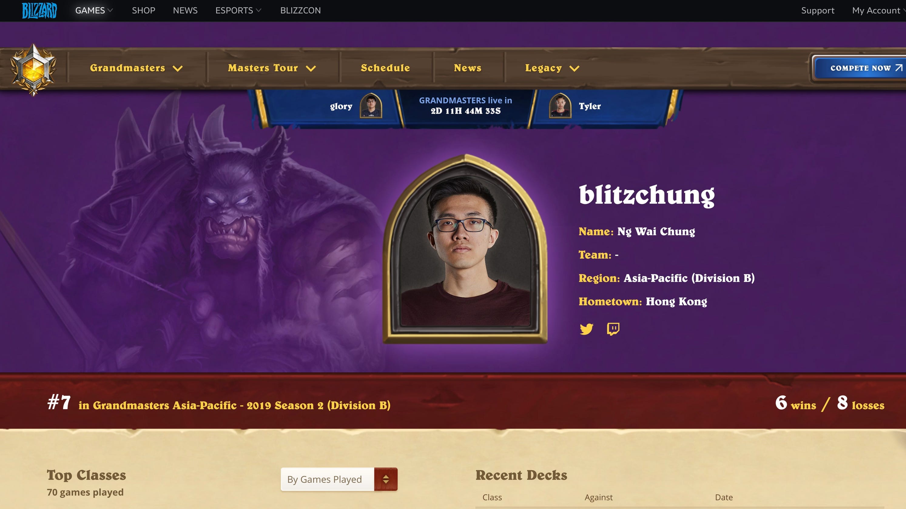Whats On TV Blizzard suspends ‘Hearthstone’ esports athlete after his pro-Hong Kong plea on livestream